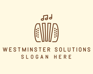 Music Accordion Instrument logo design