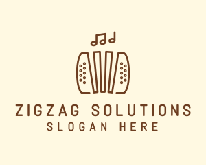 Music Accordion Instrument logo design