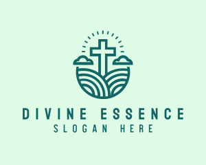 Divine - Holy Crucifix Hill logo design