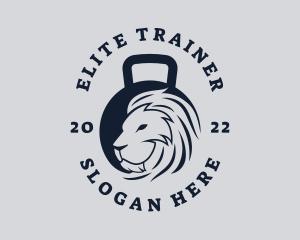 Lion Kettlebell Weights logo design