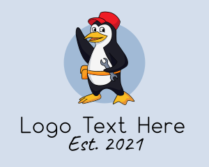 Arctic - Maintenance Penguin Mascot logo design