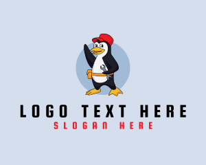 North Pole - Cute Maintenance Penguin logo design