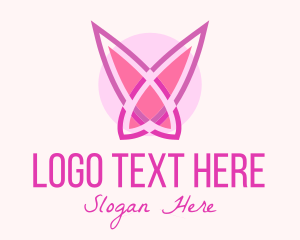 Fashion Accessories - Pink Butterfly Wings logo design