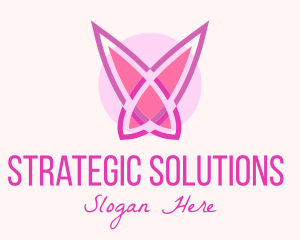 Pink Butterfly Wings Logo