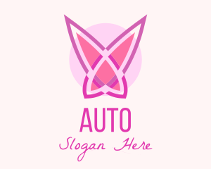 Pink Butterfly Wings Logo