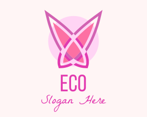 Beauty Shop - Pink Butterfly Wings logo design