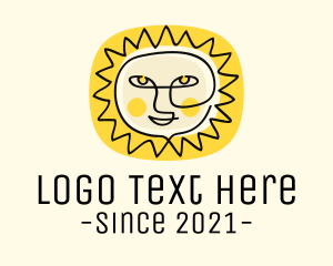 Summer Camp - Happy Sun Face logo design