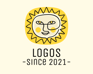 Island - Happy Sun Face logo design