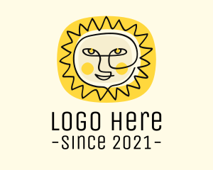 Sunshine - Happy Sun Face logo design