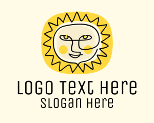 Happy Sun Face Logo