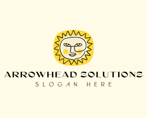 Happy Sun Face logo design