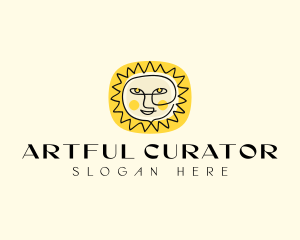 Happy Sun Face logo design