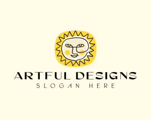 Happy Sun Face logo design