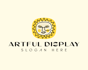 Happy Sun Face logo design