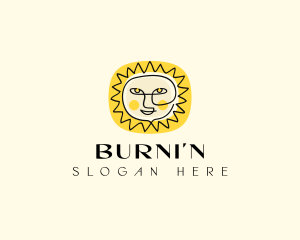 Happy Sun Face logo design