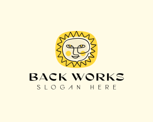 Happy Sun Face logo design