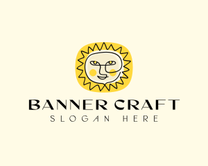 Happy Sun Face logo design