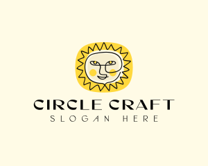 Happy Sun Face logo design