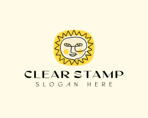 Happy Sun Face logo design