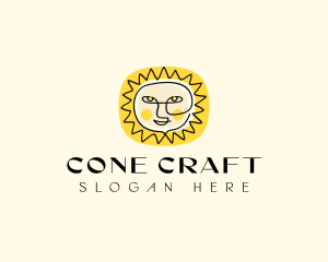 Happy Sun Face logo design