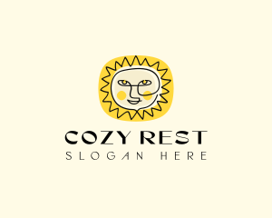 Happy Sun Face logo design