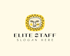 Happy Sun Face logo design