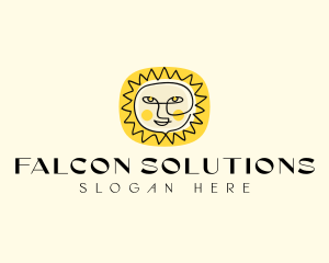 Happy Sun Face logo design