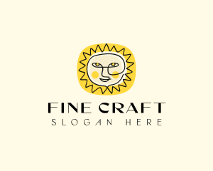 Happy Sun Face logo design