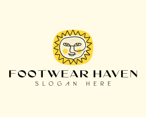 Happy Sun Face logo design