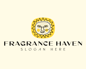 Happy Sun Face logo design