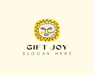 Happy Sun Face logo design