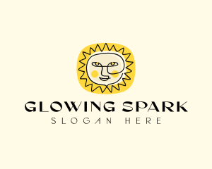 Happy Sun Face logo design