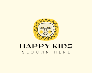 Happy Sun Face logo design