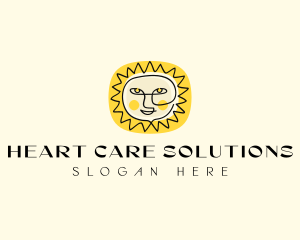 Happy Sun Face logo design