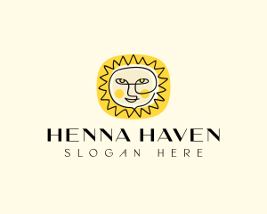 Happy Sun Face logo design