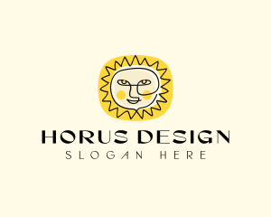 Happy Sun Face logo design