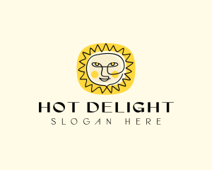 Happy Sun Face logo design