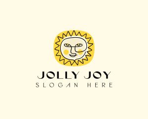 Happy Sun Face logo design