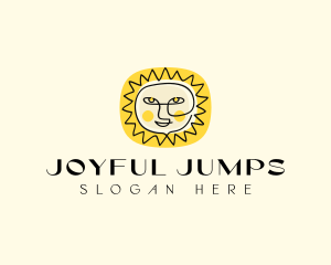 Happy Sun Face logo design