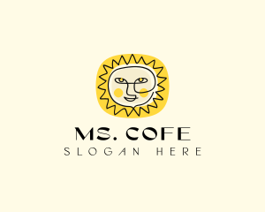 Happy Sun Face logo design