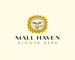 Happy Sun Face logo design