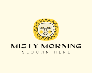 Happy Sun Face logo design