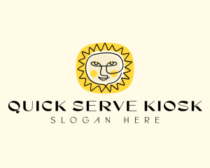 Happy Sun Face logo design