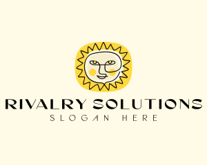 Happy Sun Face logo design