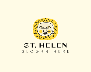 Happy Sun Face logo design