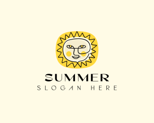 Happy Sun Face logo design