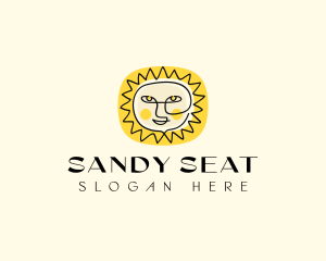 Happy Sun Face logo design