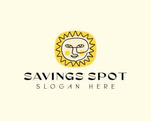 Happy Sun Face logo design