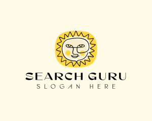 Happy Sun Face logo design