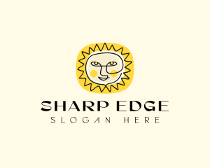 Happy Sun Face logo design